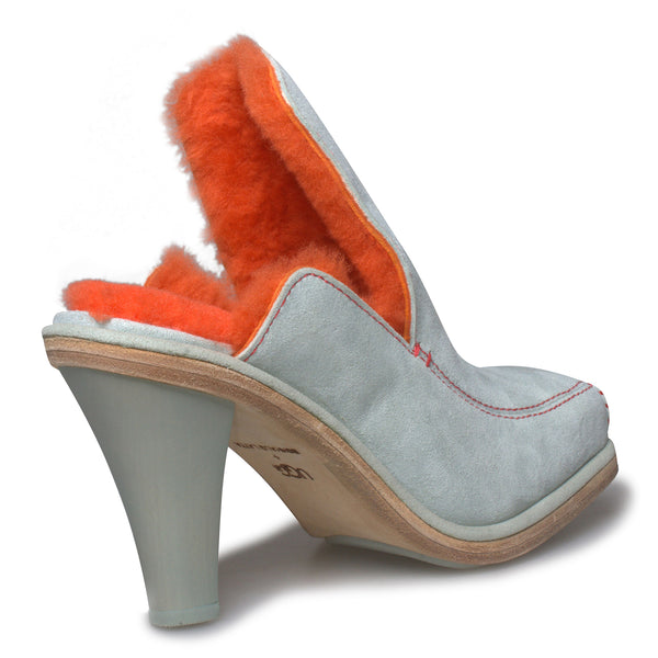 UGG Court Mule Eckhaus Latta Sky Grey / Mandarin Orange Heels - Women ...