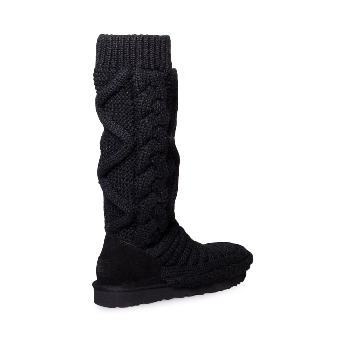 UGG Classic Tall Chunky Knit Black Boots - Women's – MyCozyBoots