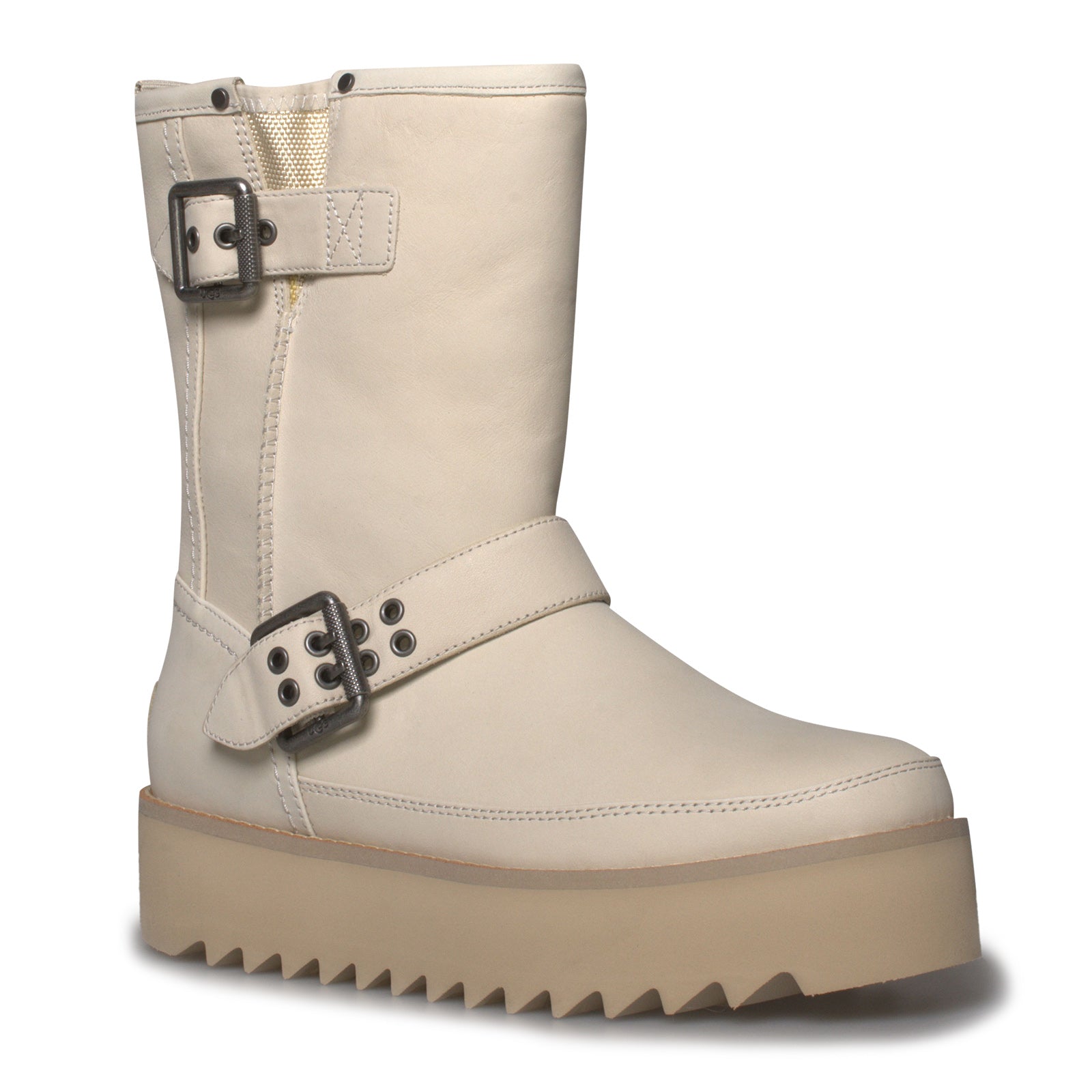 UGG Classic Rebel Biker Short Bone Boots - Women's – MyCozyBoots