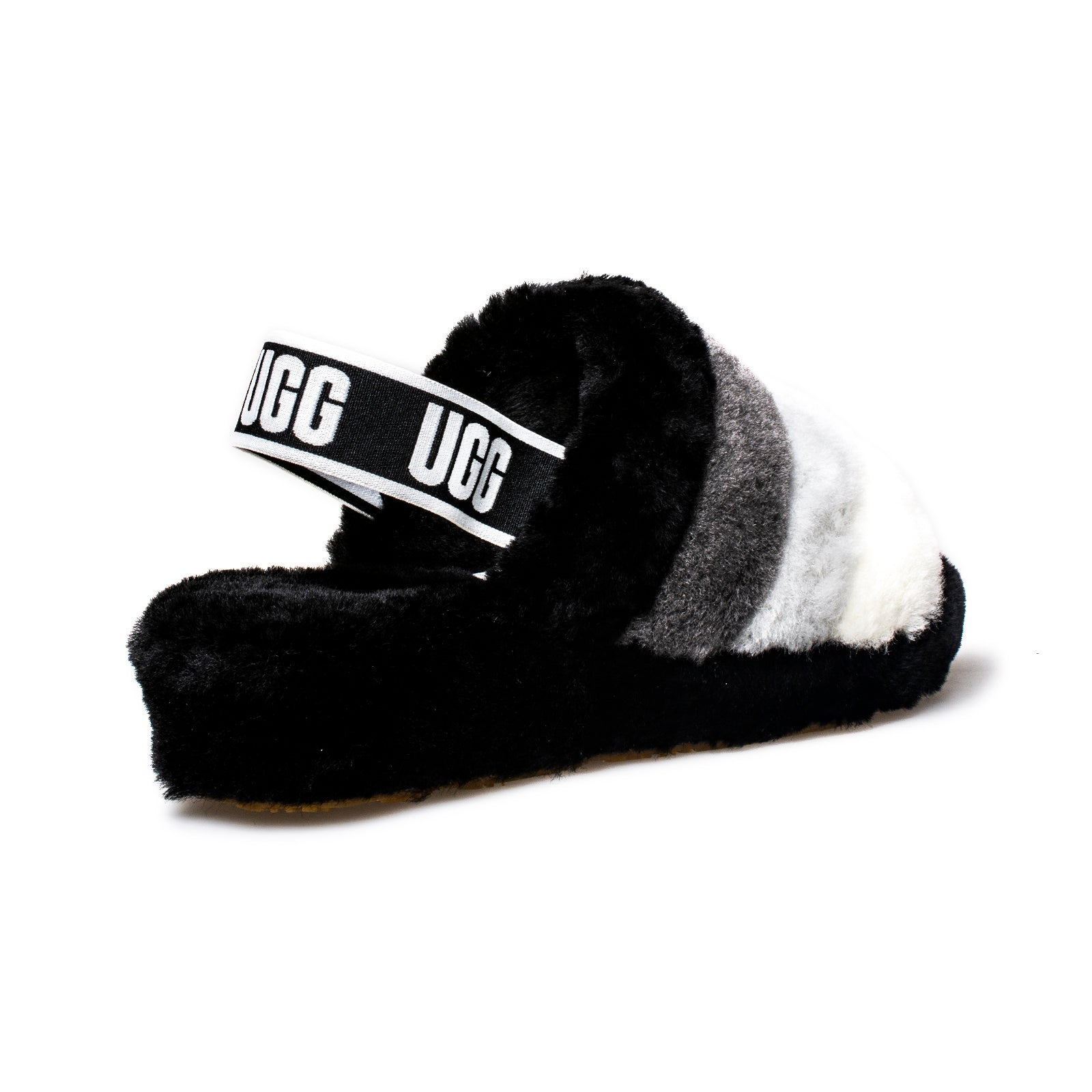UGG Fluff Yeah Slide Black Multi Sandals - Women's – MyCozyBoots