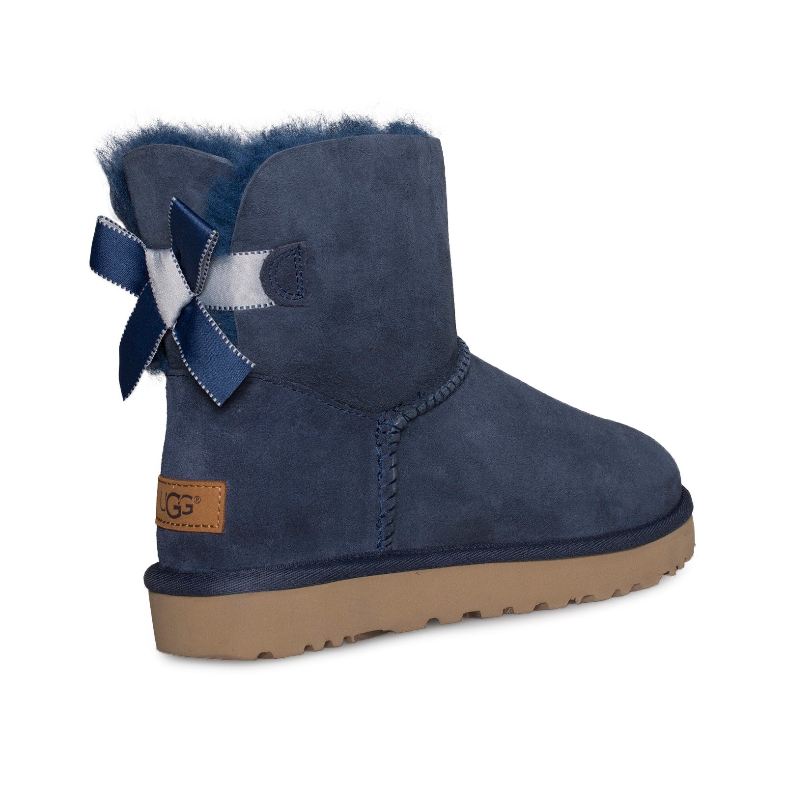 UGG Mini Bailey Bow II Shimmer Navy Boots - Women's - MyCozyBoots