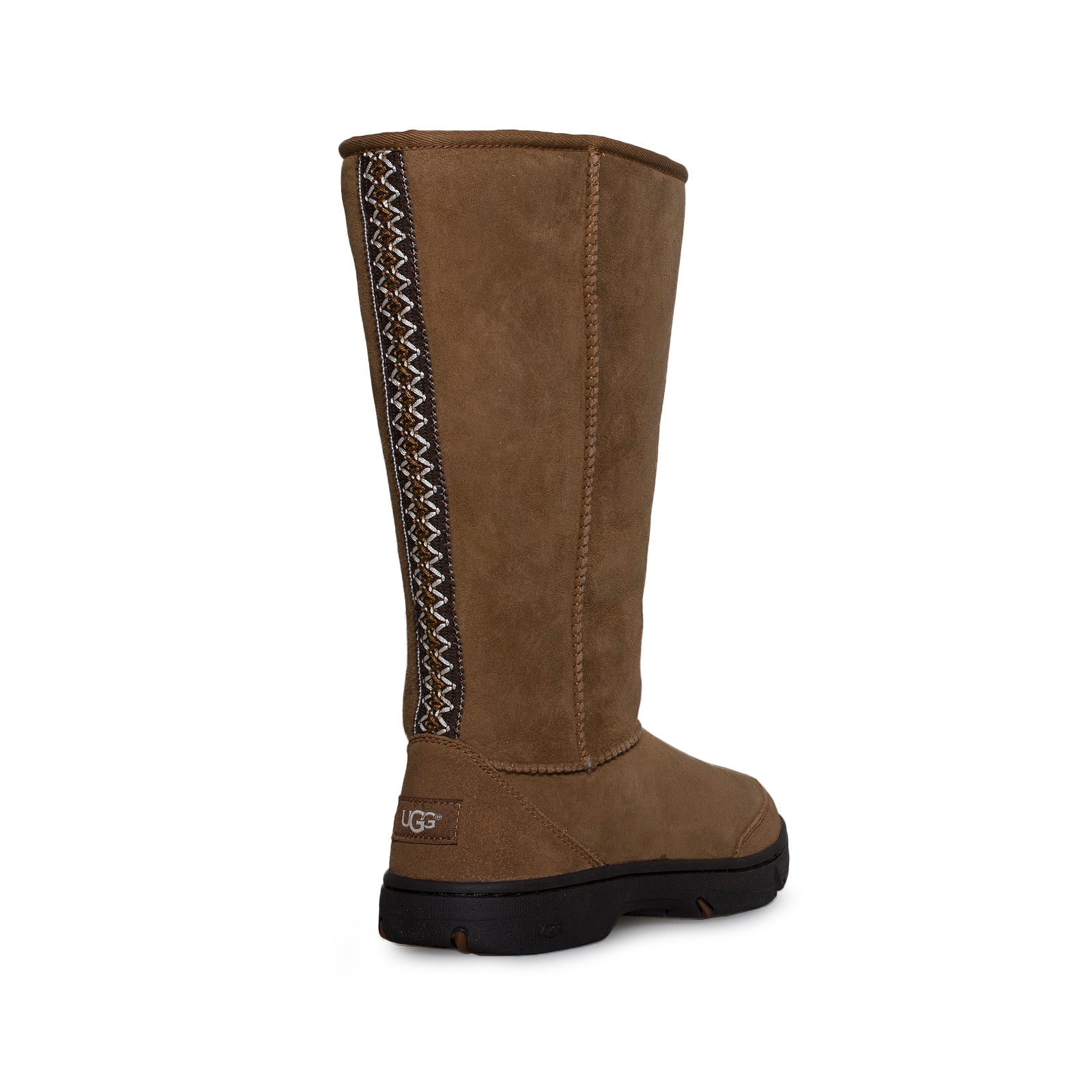 UGG Ultimate Tall Braid Chestnut Boots 