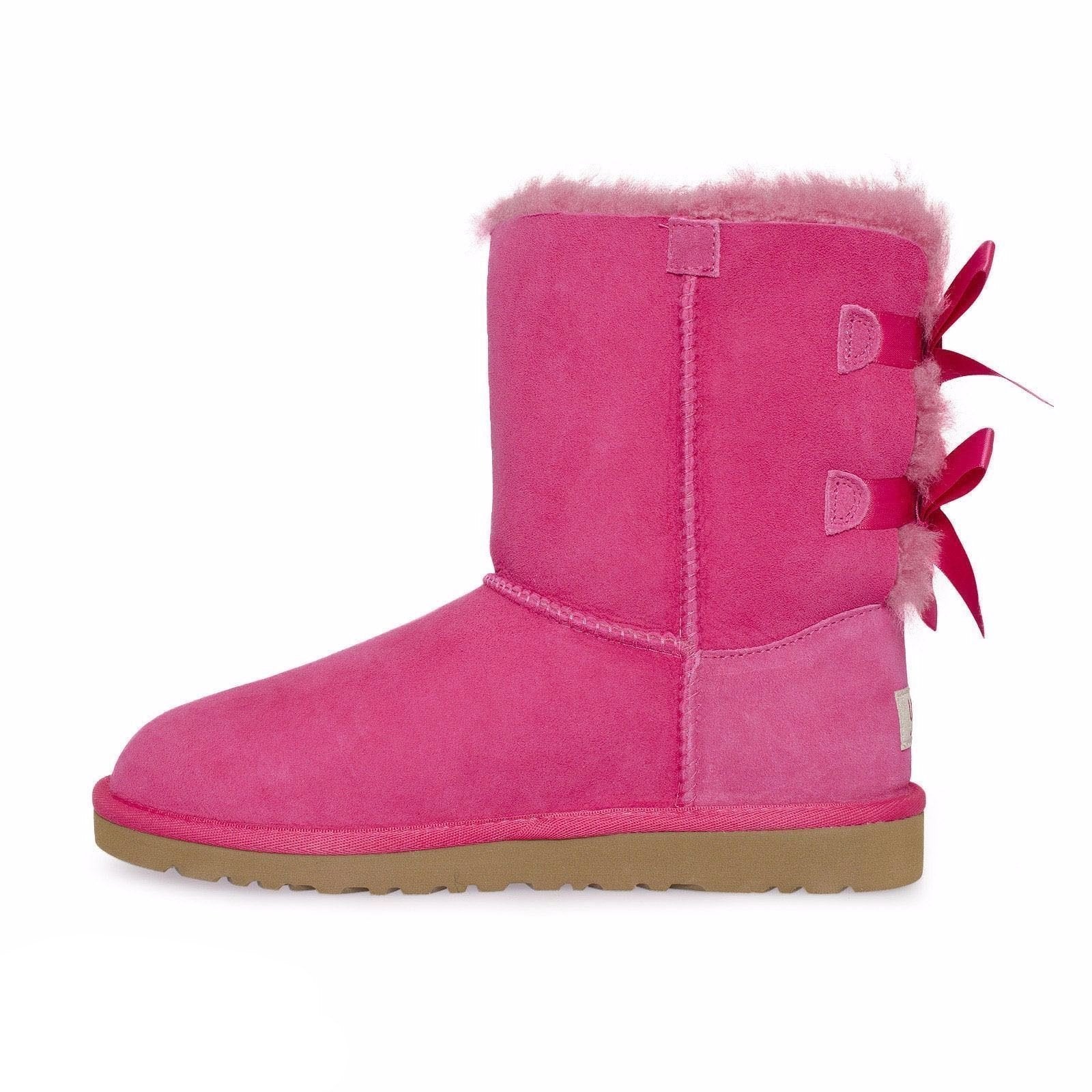 UGG Bailey Bow Cerise Pink Boots – MyCozyBoots