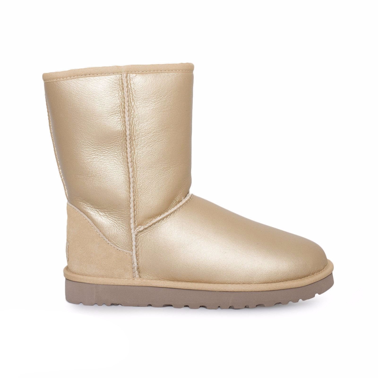 UGG Classic Short Metallic Gold Boots 