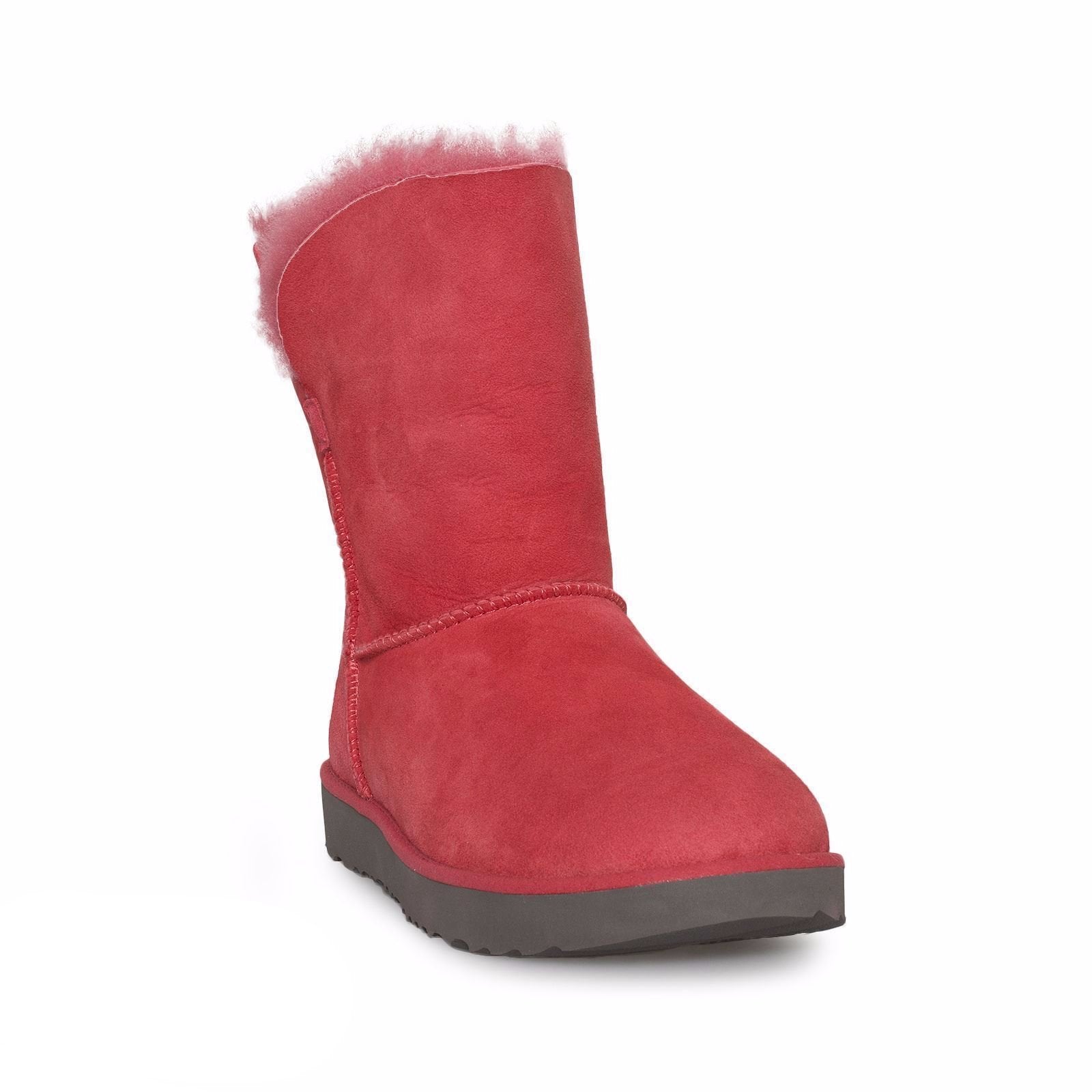 UGG Classic Cuff Short Lipstick Red Boots - MyCozyBoots