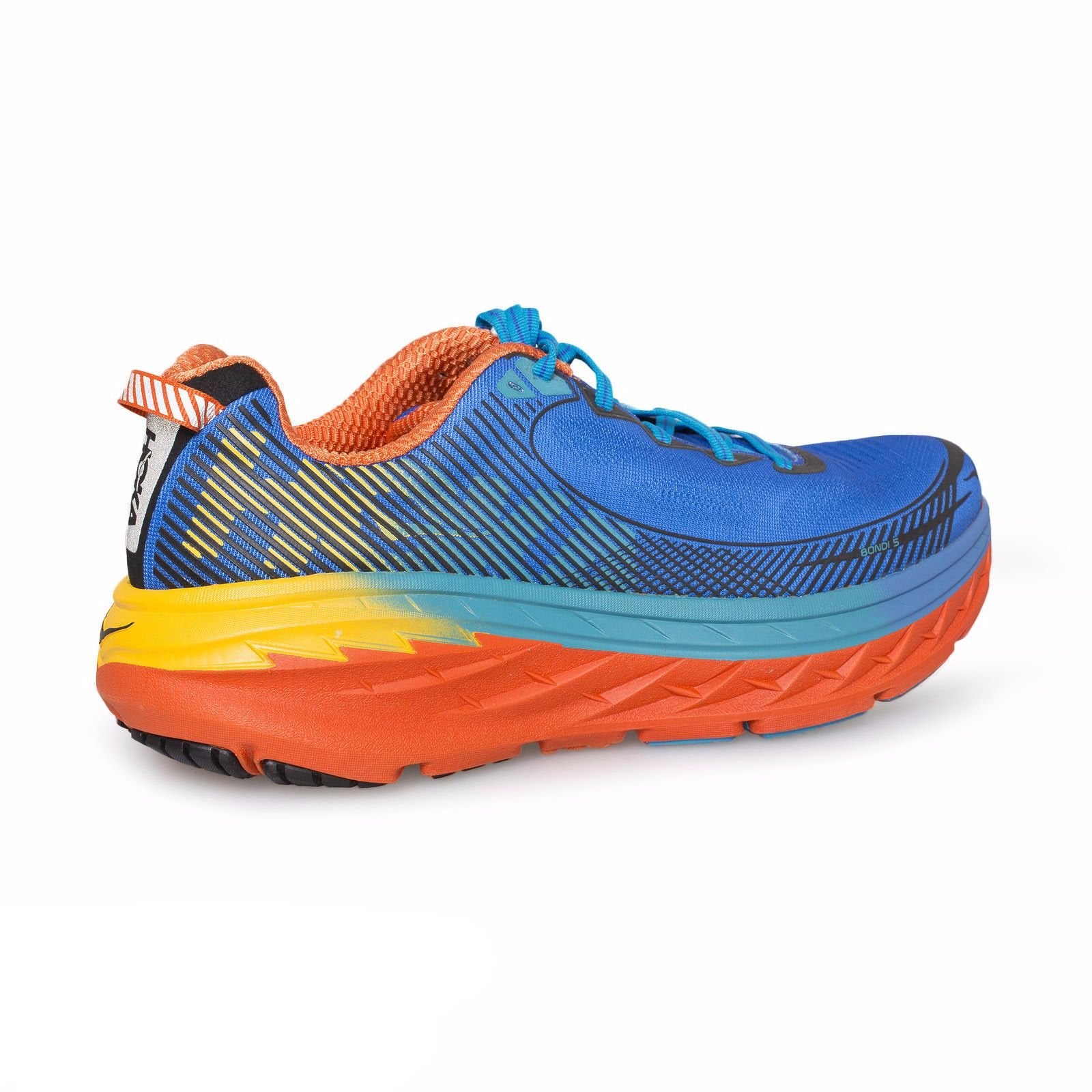 Hoka Bondi 5 Blue/Red Orange/Gold Fusion Running Shoes – MyCozyBoots