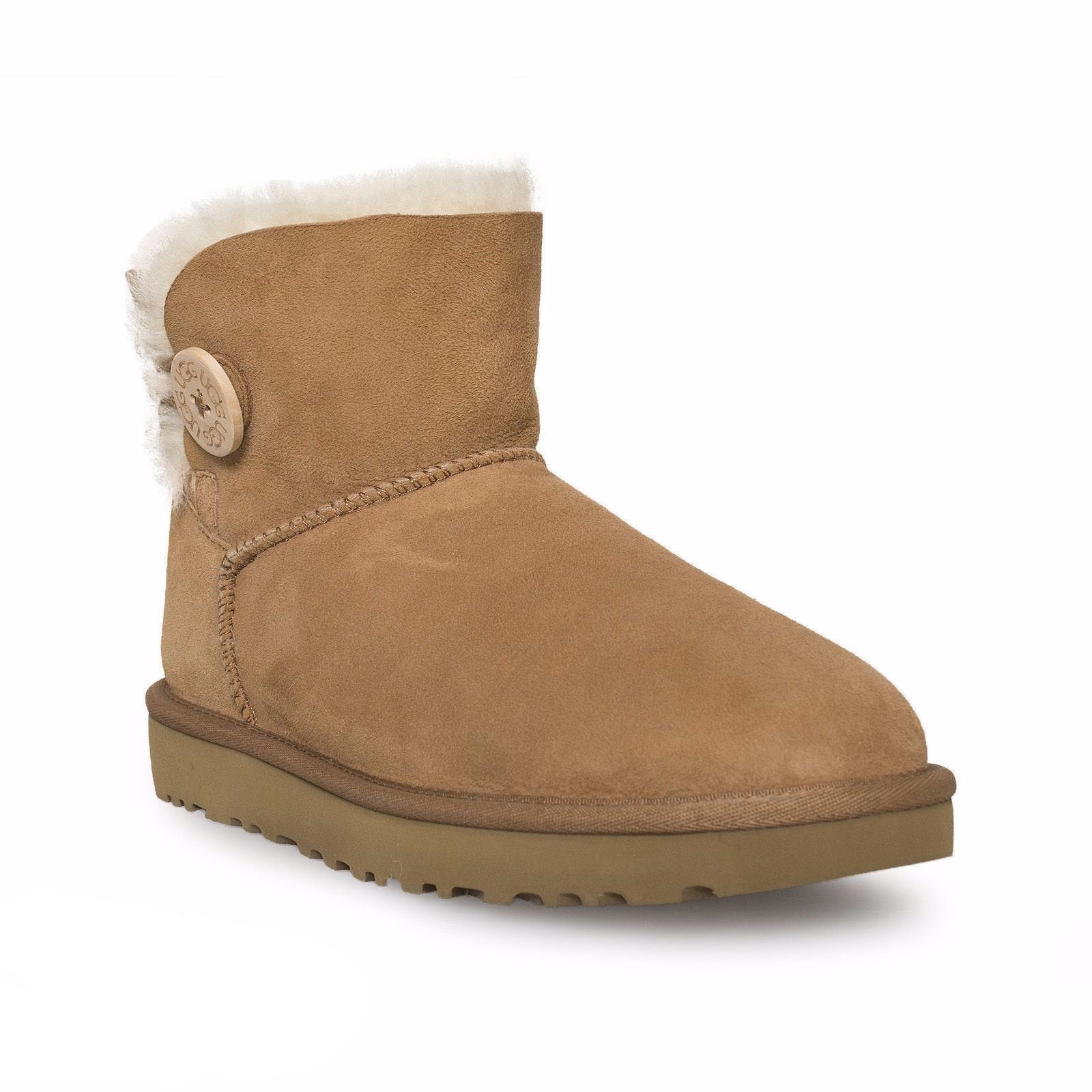 ugg mini bailey button chestnut