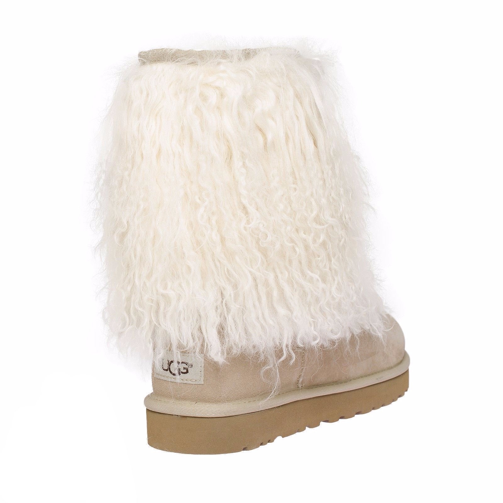 black ugg mongolian short fur boots