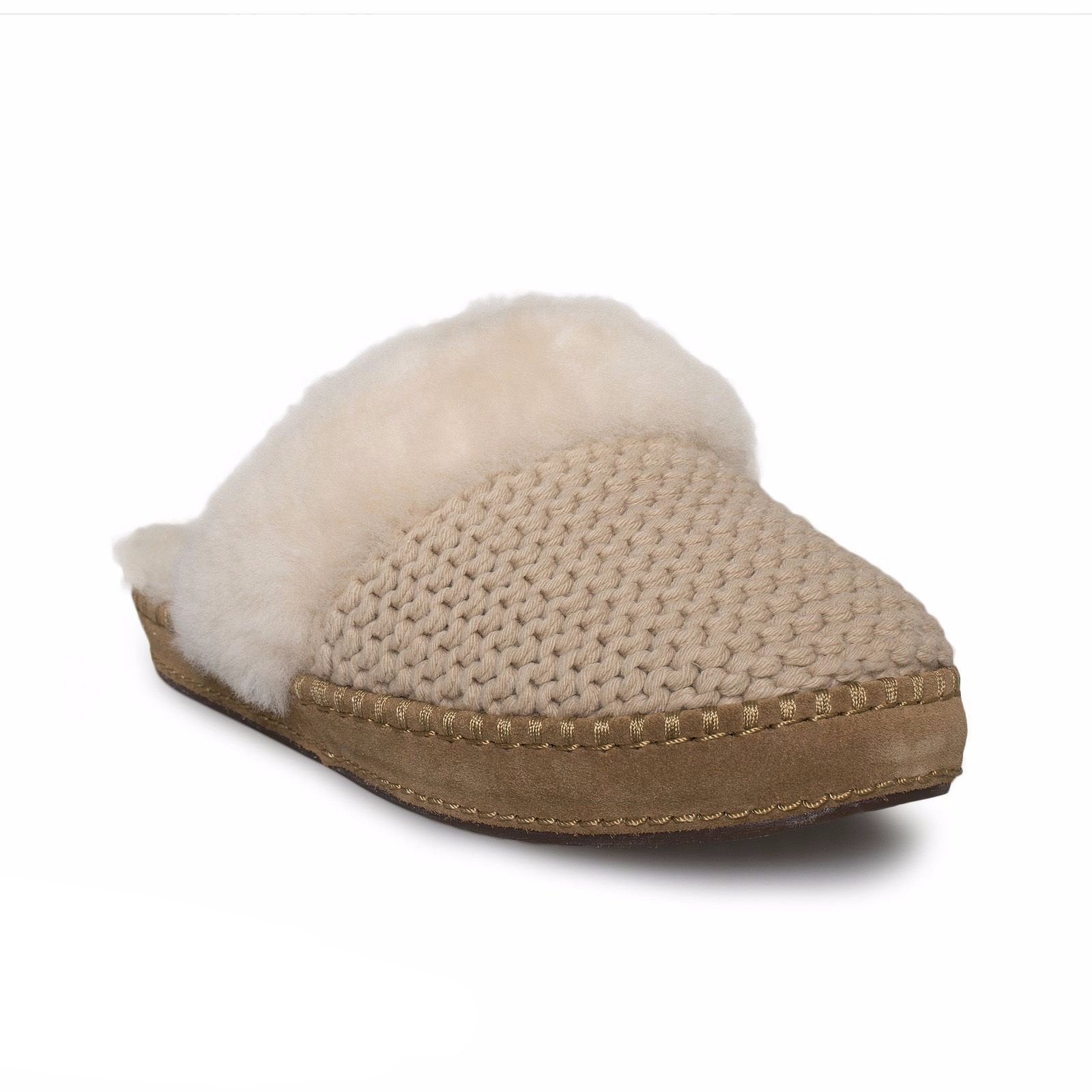 UGG Aira Knit Cream Slippers - MyCozyBoots