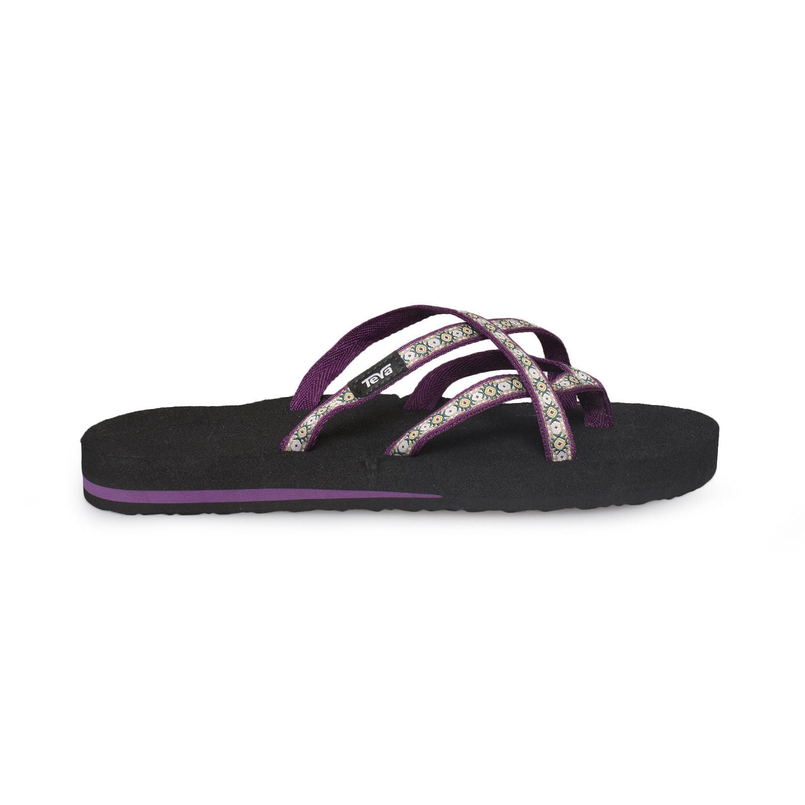 purple teva flip flops