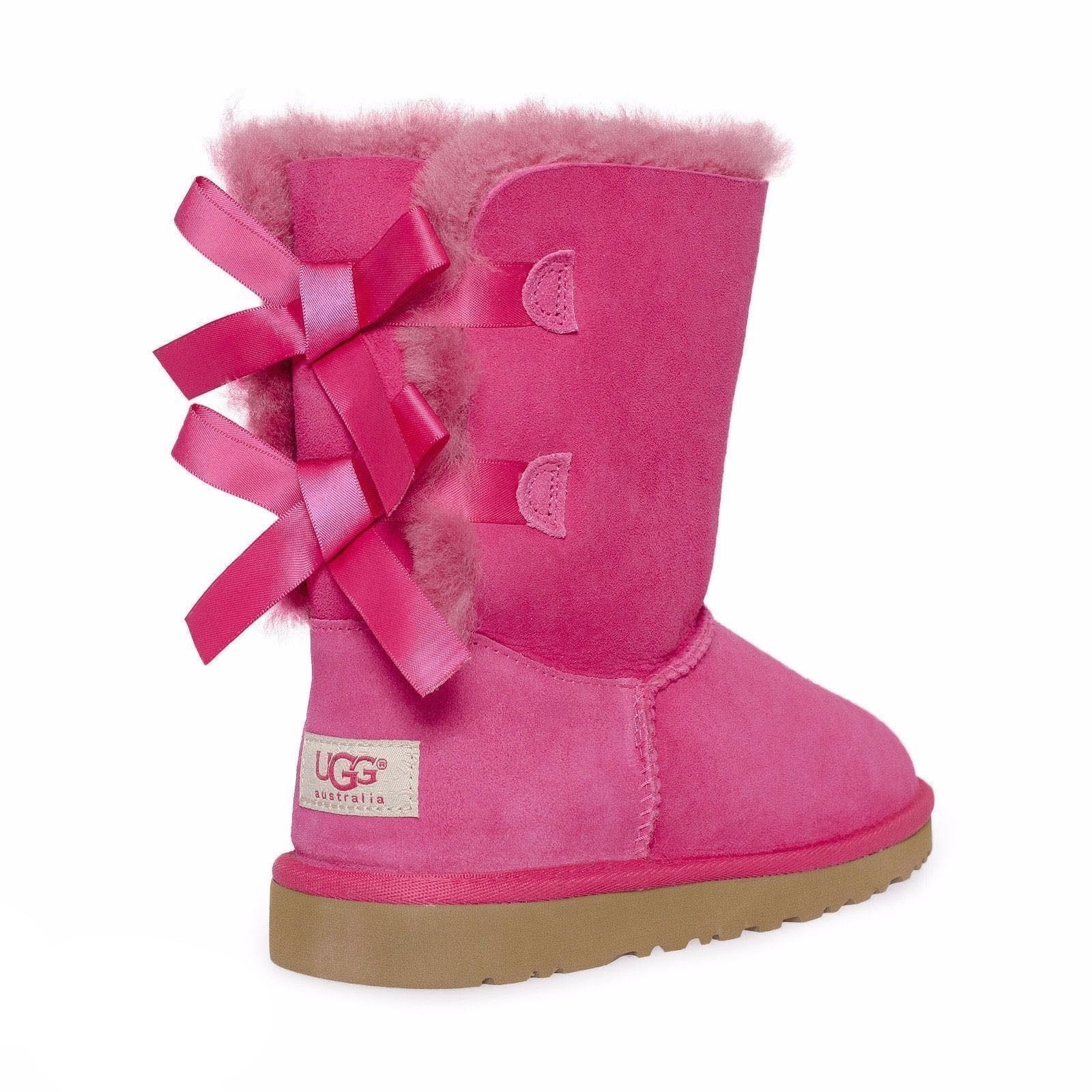 UGG Bailey Bow Cerise Pink Boots - MyCozyBoots
