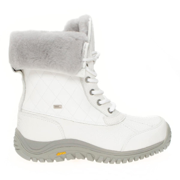 UGG Adirondack Quilted White Boots - MyCozyBoots