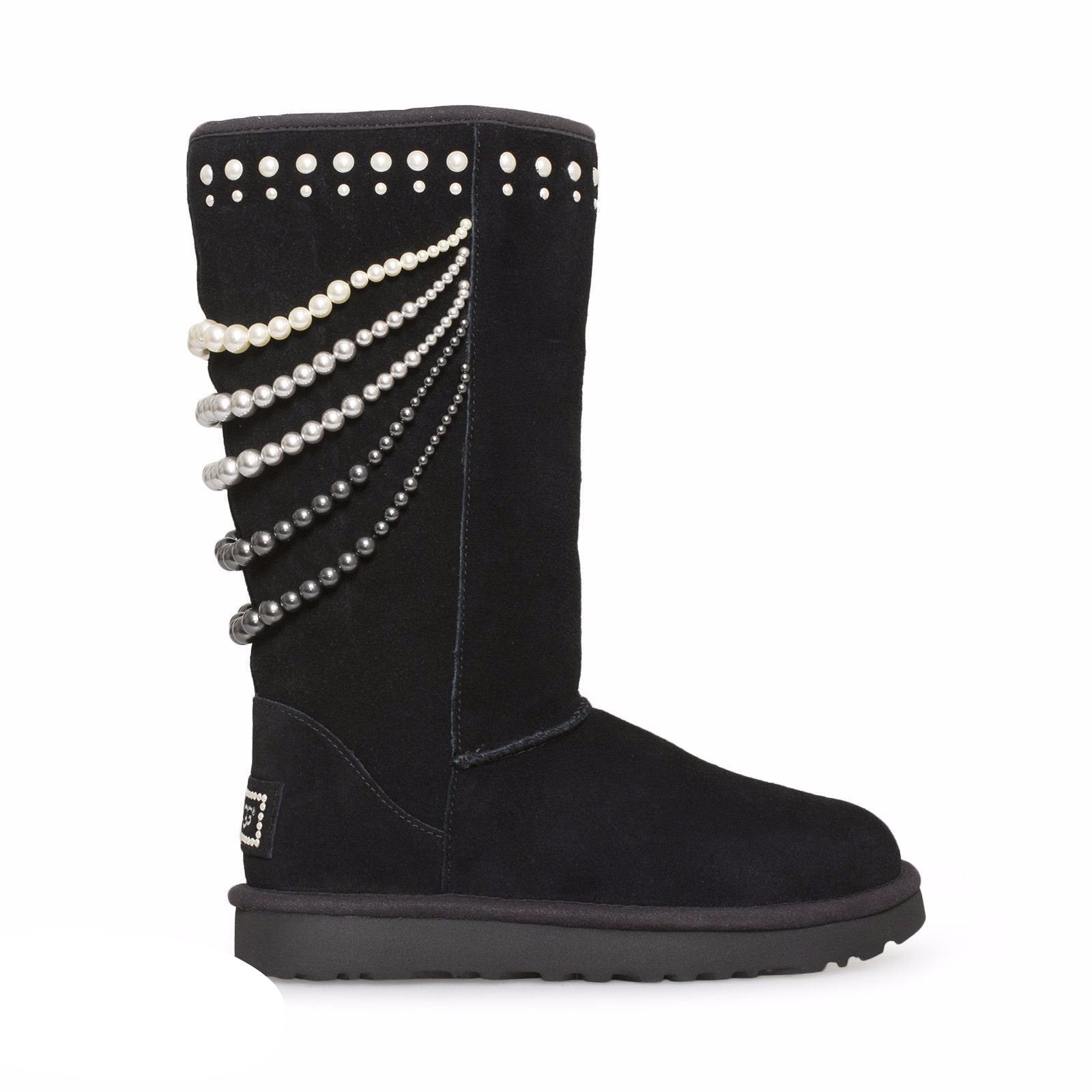 UGG Calais Pearls Black Boots – MyCozyBoots