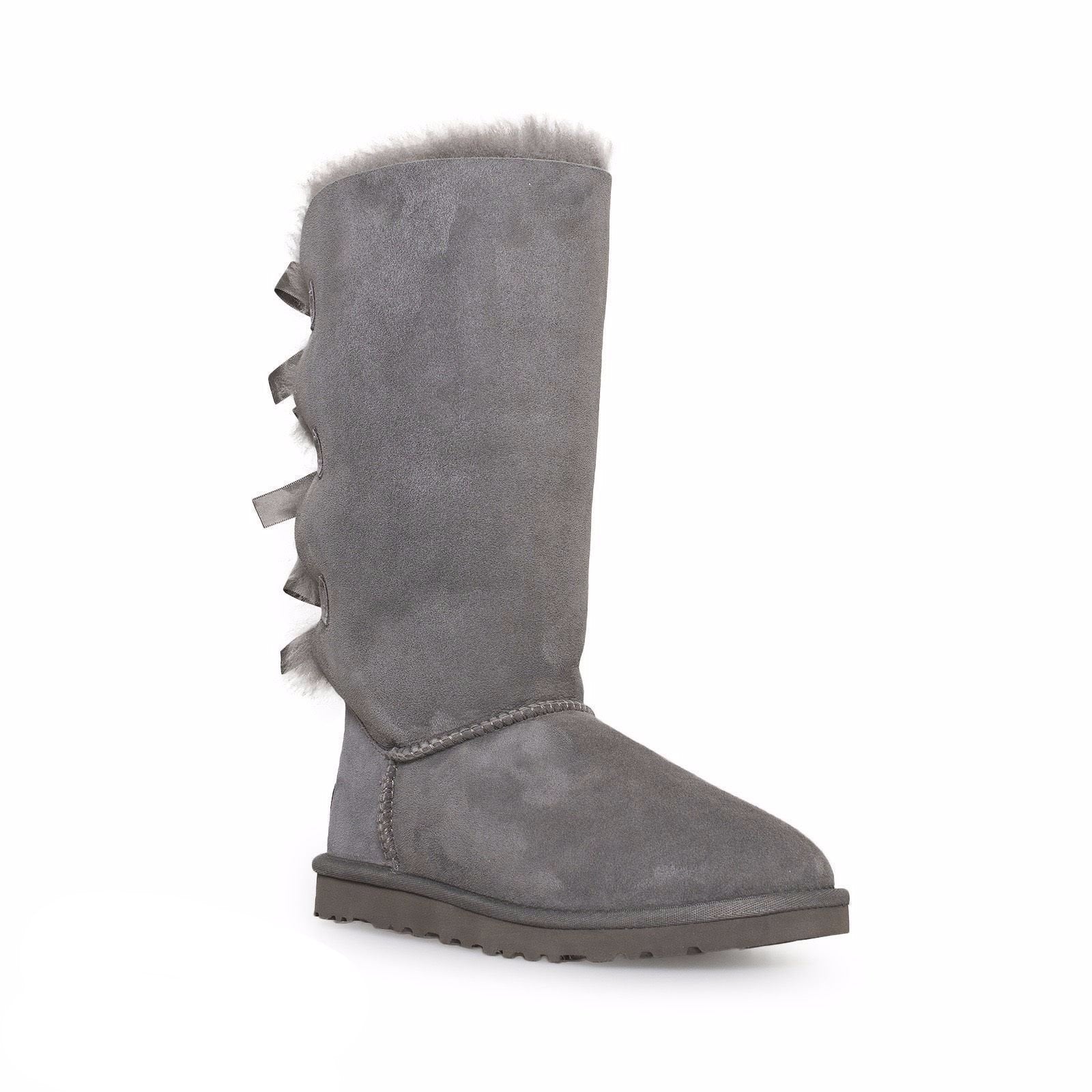 ugg bailey bow tall gray