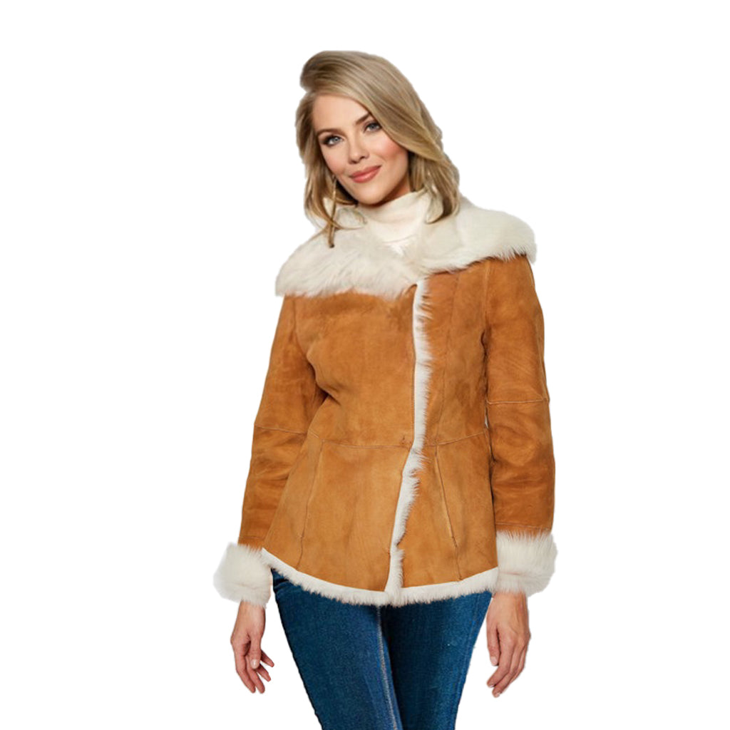 UGG Karlene Toscana Shearling Chestnut Jacket - Women's#N#– MyCozyBoots