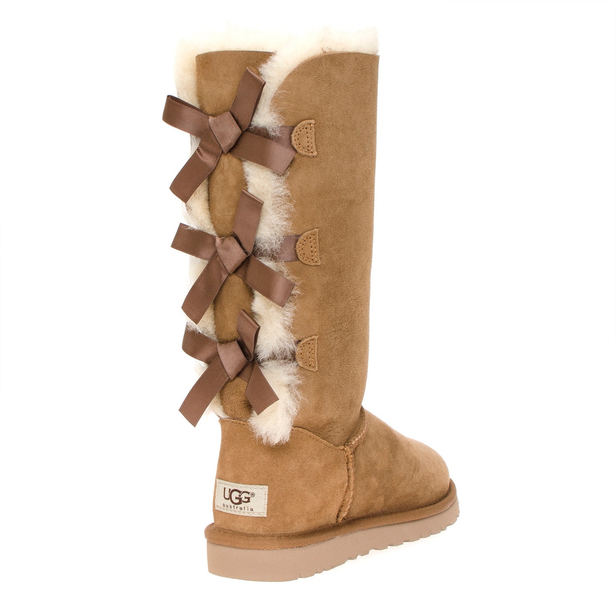 UGG Bailey Bow Triplet Tall Chestnut Boots – MyCozyBoots