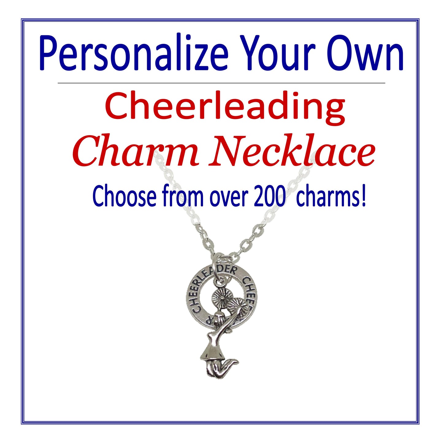 Personalize Your Own Cheerleading Charm Key Chain, Cheerleading Accessories 4 Charms