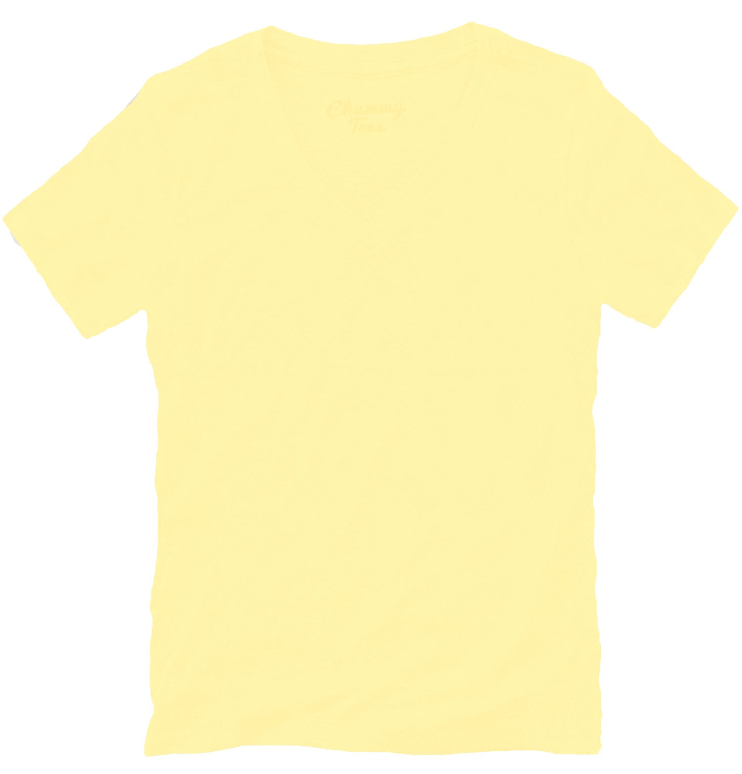 Womens Light Yellow V-Neck Shirt