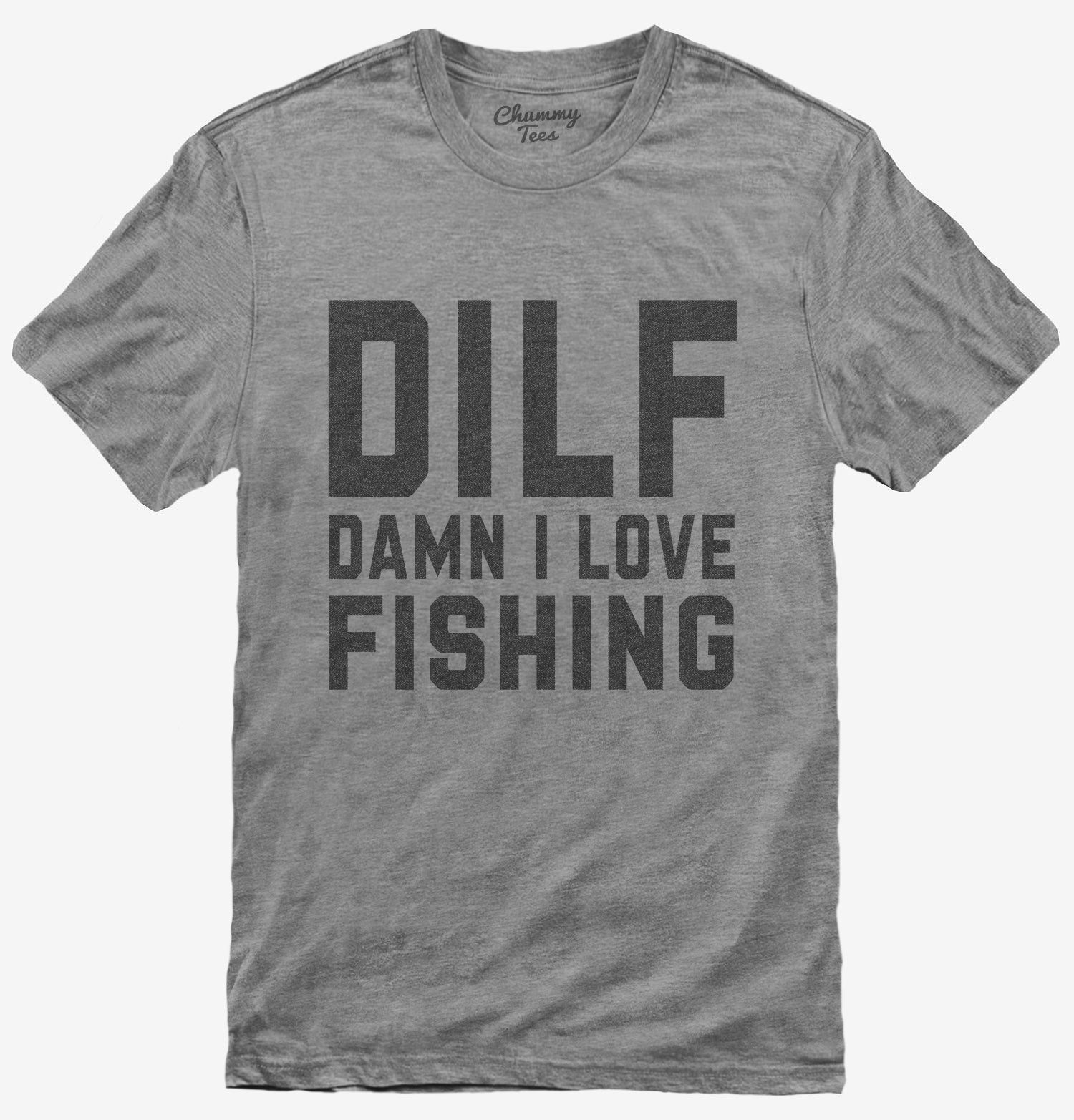 DILF Damn I love Fishing, Funny Fishing Lover Gift' Men's Premium T-Shirt