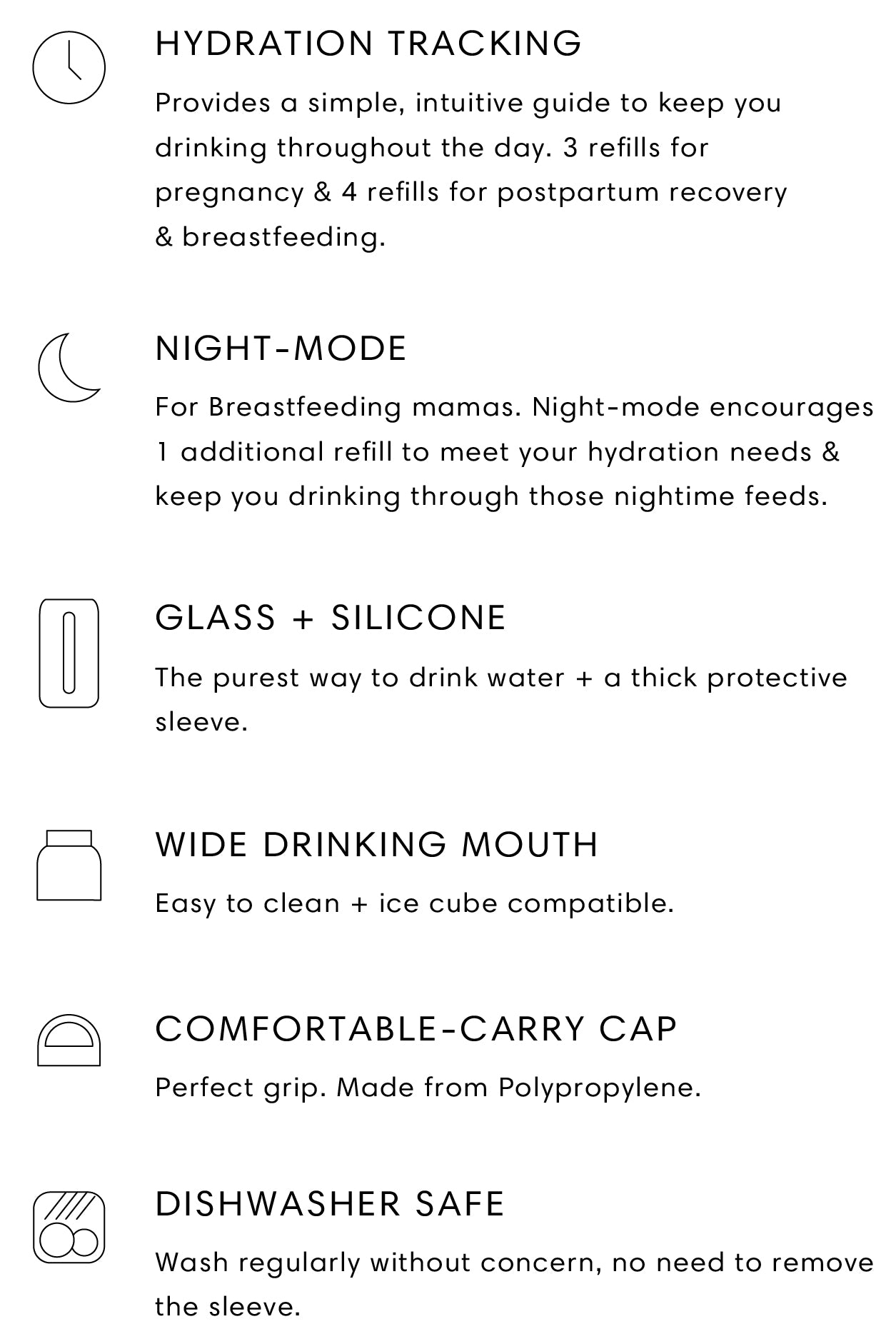 Bink Mama Bottle - Sand | The Hydration Tracking Bottle for Pregnancy & Postpartum, 800ml