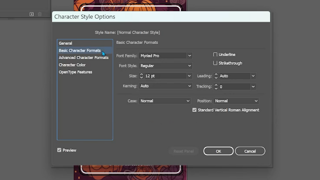 Adobe Illustrator Tutorial Changing Default Font For Your Templates - Step Basic Character Formats