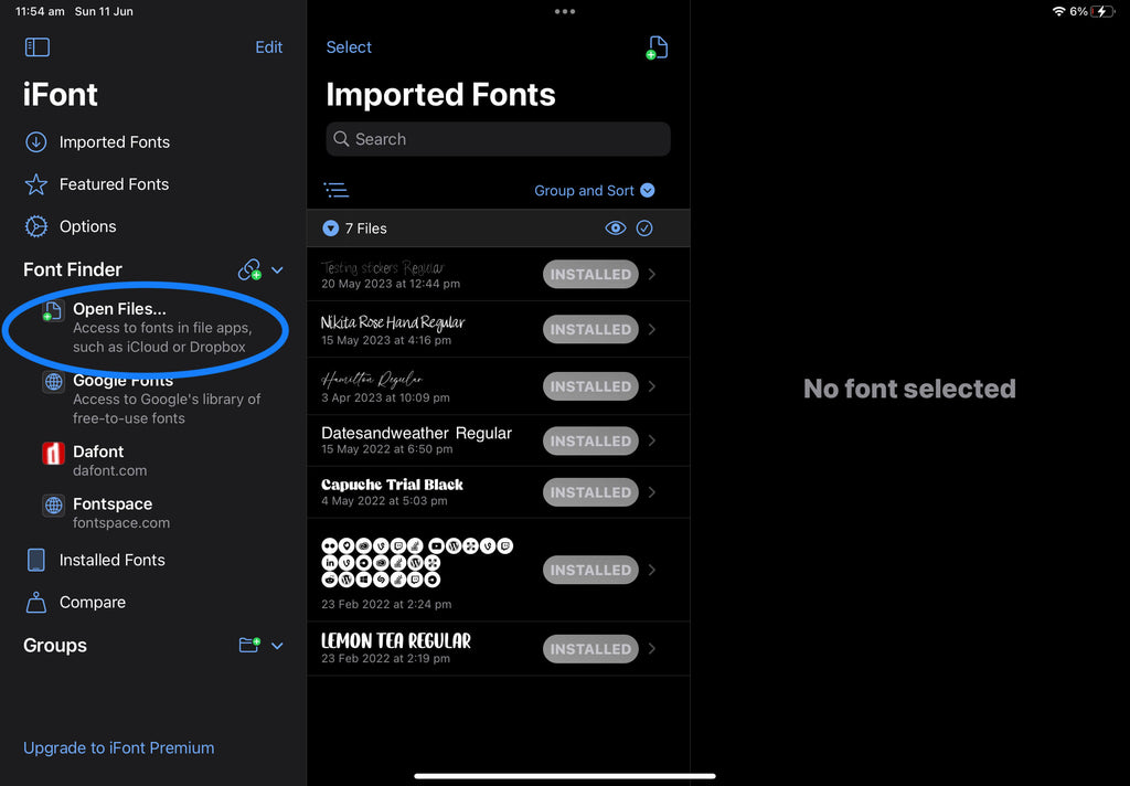 How to download the font for free from DaFont and install it on an iPad -  Flexcil