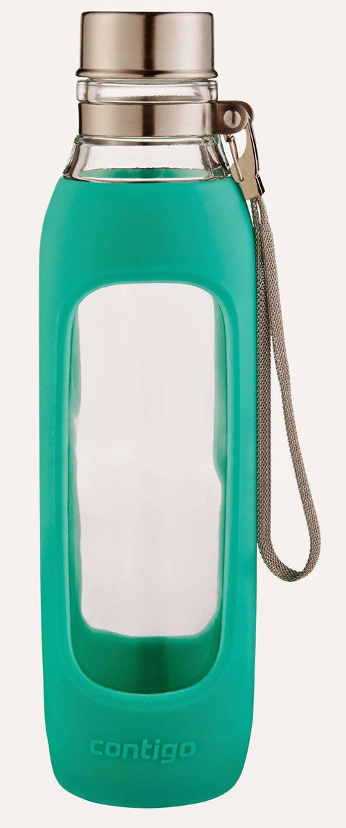 Contigo Purity Glass Water Bottle Jade 591ml