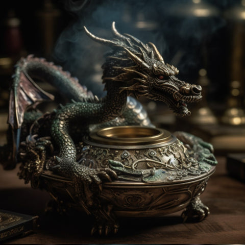 Fantastical dragon incense burner