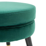 WallMantra - Luxury Green Velvet Lounge Chair With Ottoman
