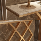 WallMantra - Contemporary Console Table In Geometric Criss Cross Pattern