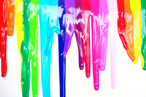 dripping paint colour pallette