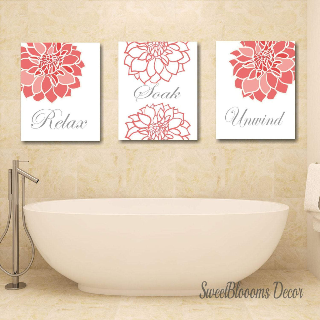 Coral Bathroom Decor