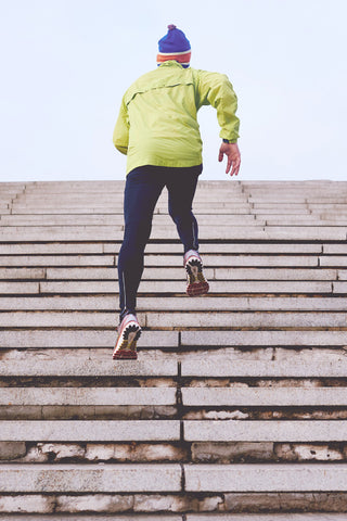 Running bleacher stairs to improve VO2