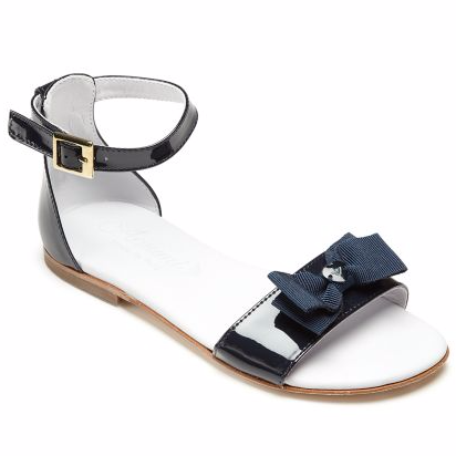 Girls Navy & White Fancy Sandal