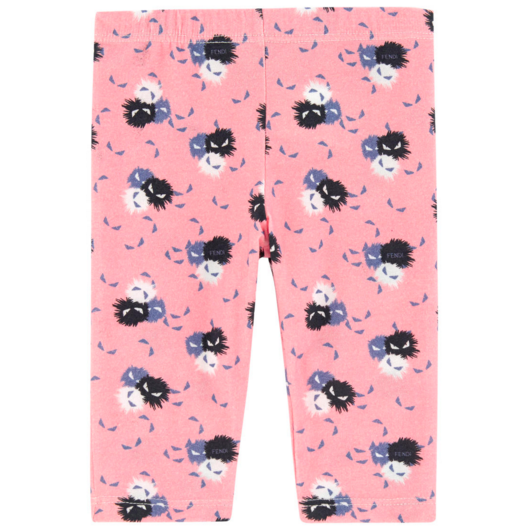 Baby Girls Pink 'Monster' Leggings