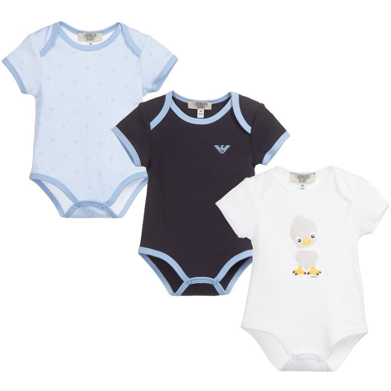 Armani Baby Boys Set of Three Rompers (Gift Set) – Petit New York