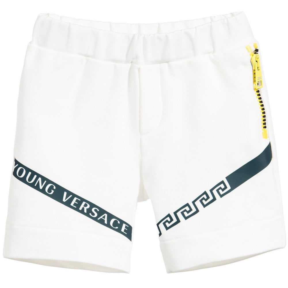 Versace Baby Boys Ivory Jersey Shorts