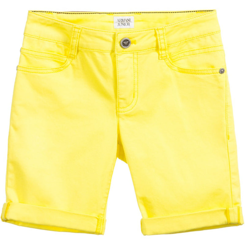 Armani Junior Boys Yellow Shorts 