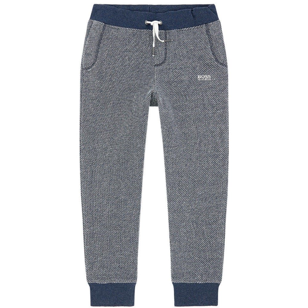 Hugo Boss Boys Navy and Grey Sweatpants 