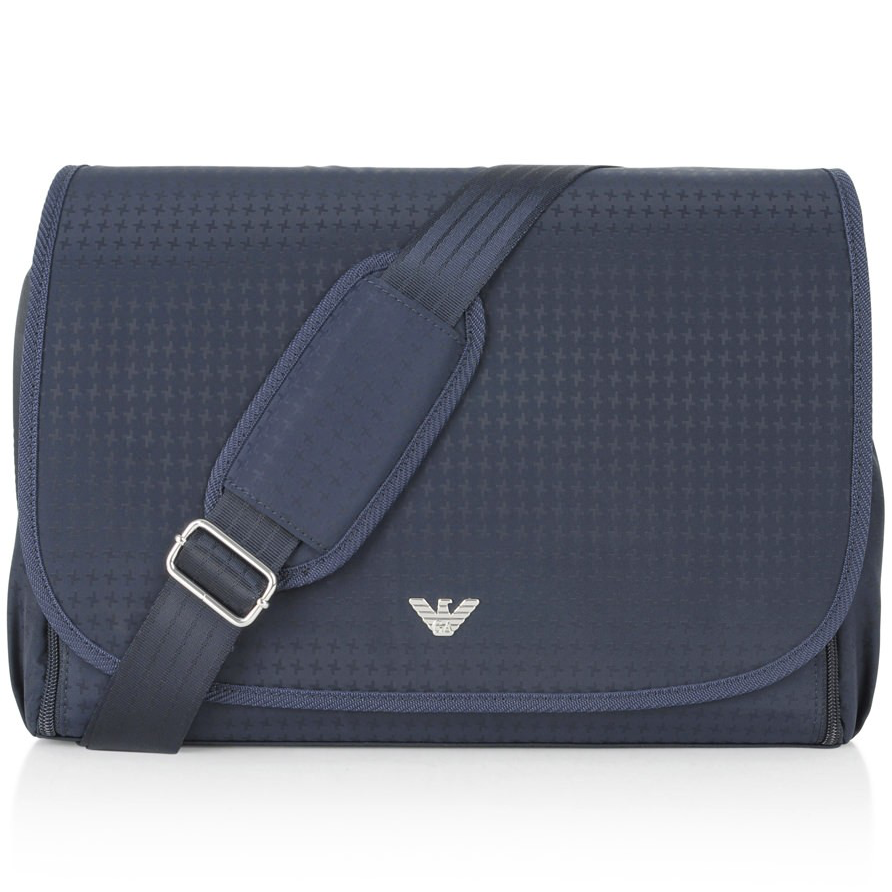 blue armani pouch