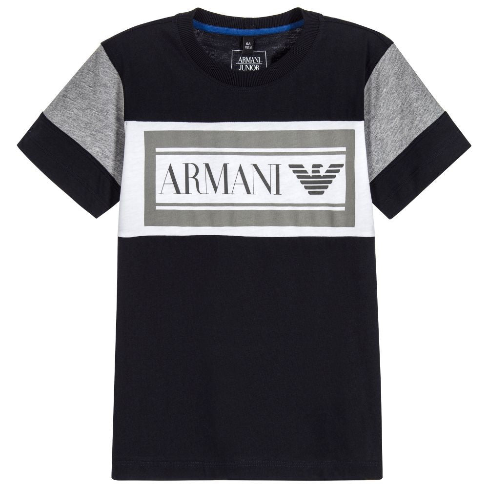 Boys Navy Blue Logo T-shirt