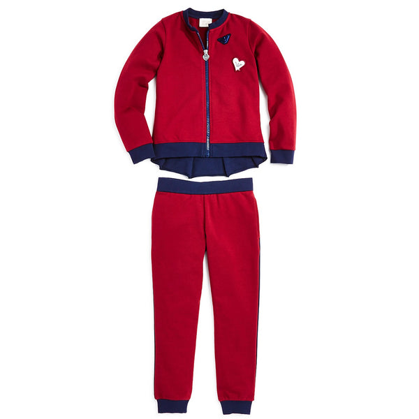 red armani tracksuit