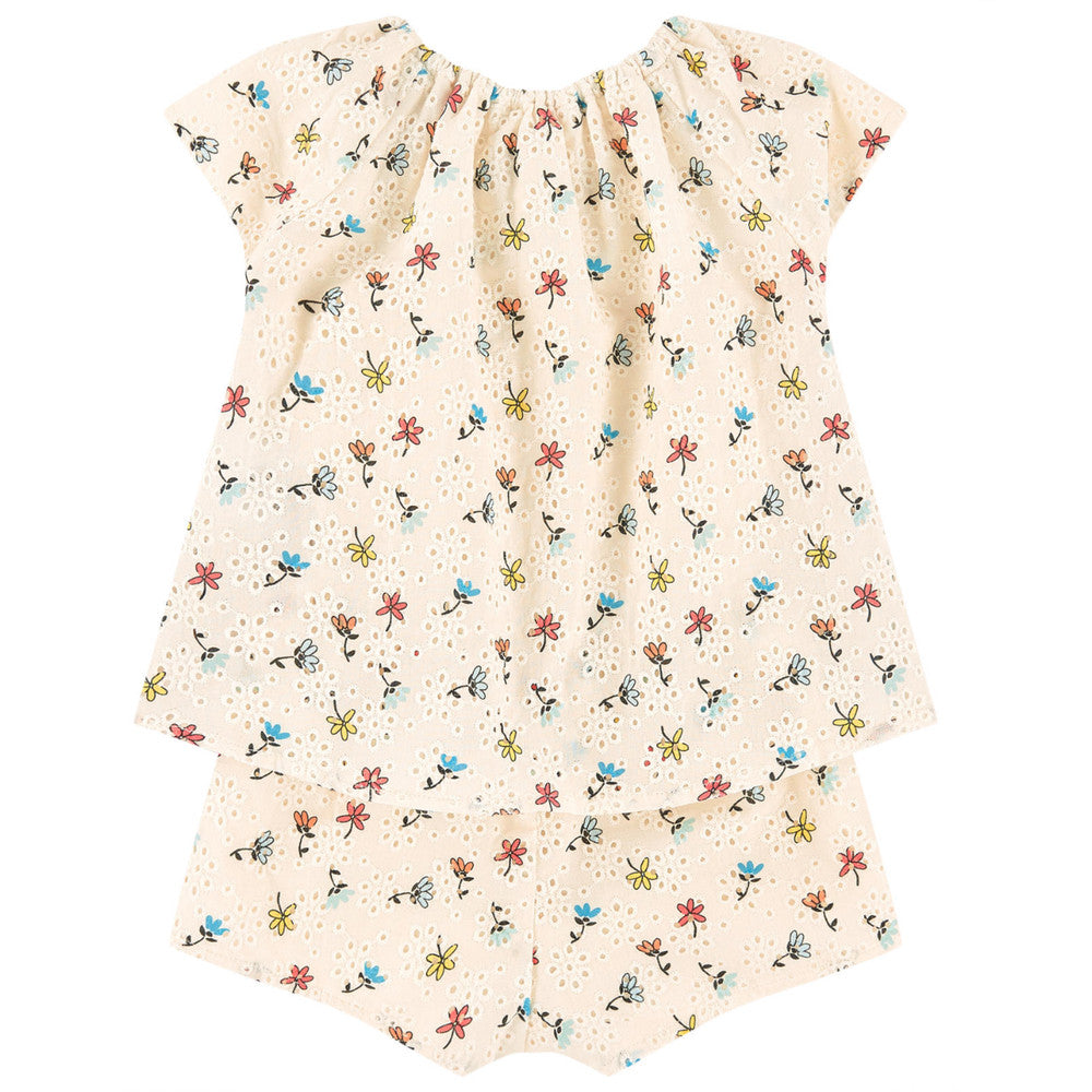 Baby Girls Floral And Lace Onesuit (Mini-Me)