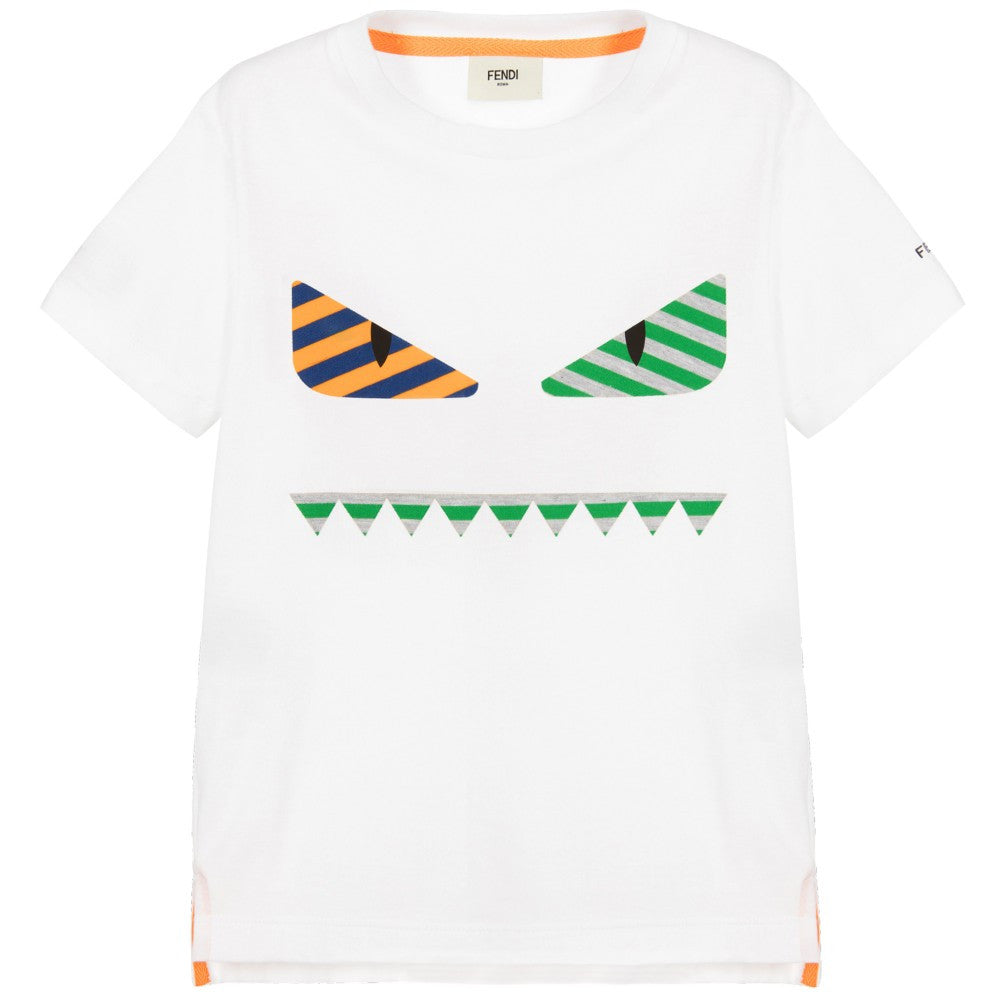 Fendi Boys White 'Monster' T-shirt 