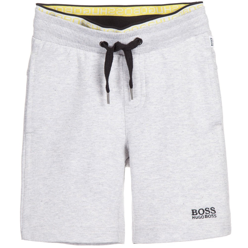Hugo Boss Boys Light Grey Shorts 