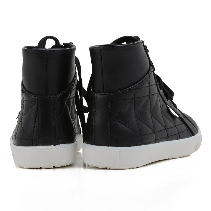 black leather sneakers boys