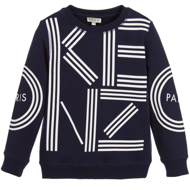 Kenzo Boys Navy Blue Logo Sweatshirt (Unisex) – Petit New York