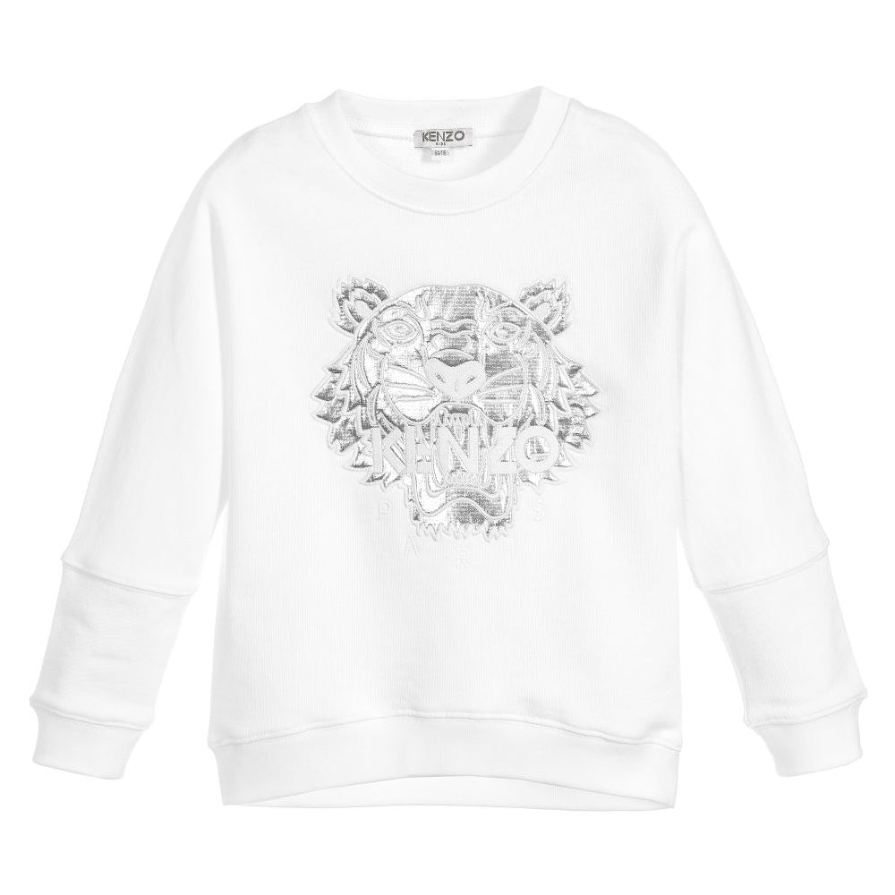 white and silver kenzo jumper