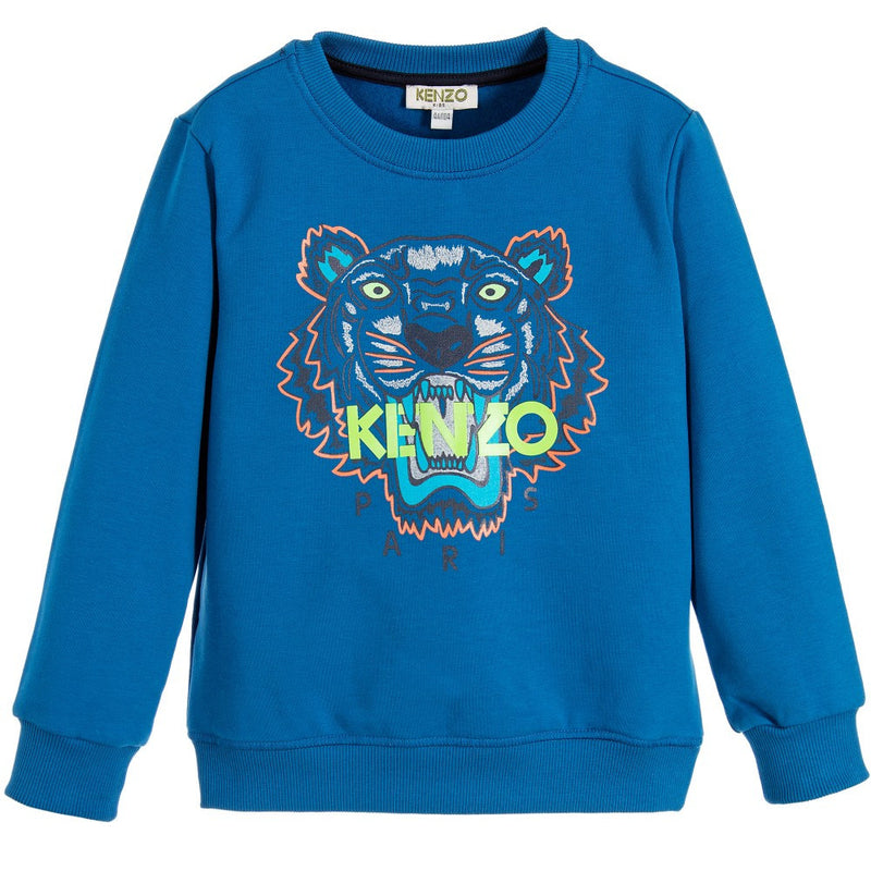 kenzo blue tiger sweater