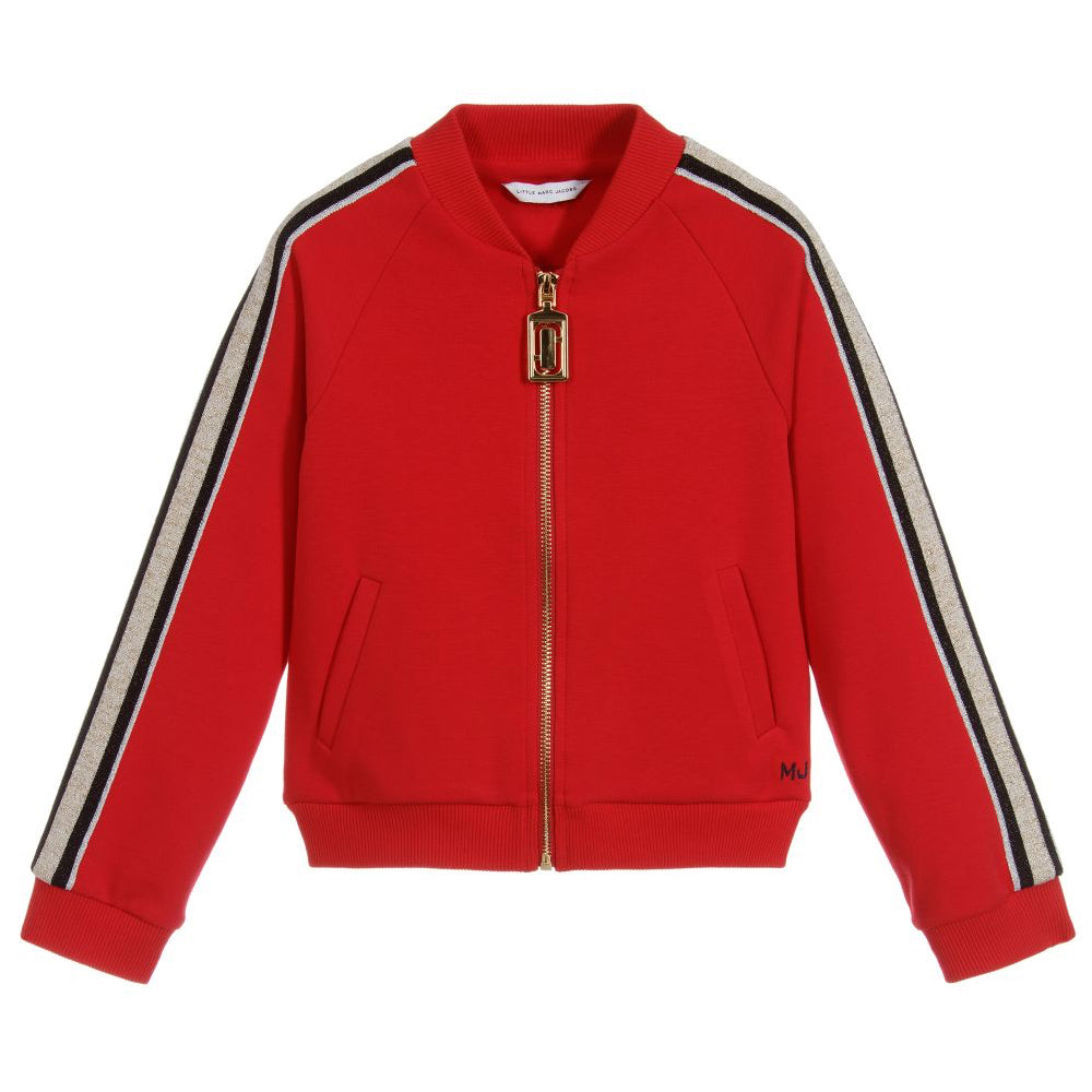 Marc Jacobs Girls Red Zip-Up Tracksuit Jacket Top